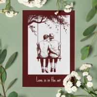 Dia de os namorados de amor do Casal Vermelho Eleg