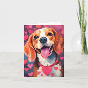 Cartão Dia de os namorados de beagle