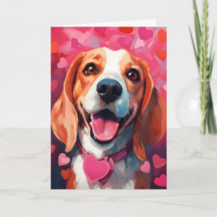 Cartão Dia de os namorados de beagle