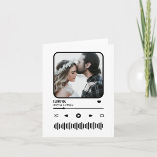 Cartão Dia de os namorados de Casal da Lista de Músicas d