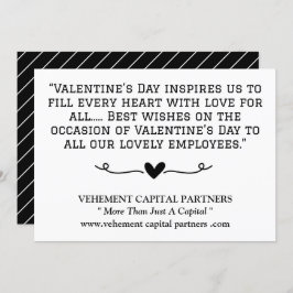 Cartão Dia de os namorados de Escritórios para Funcionári