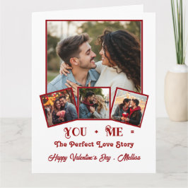 Cartão Dia de os namorados de fotos personalizado bonito