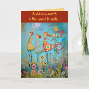 Cartão Dia de os namorados de Irmãs Editáveis