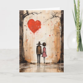 Cartão Dia de os namorados de Rolagem de Amor Encantado