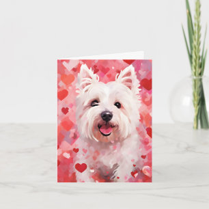 Cartão Dia de os namorados de Terrier Branco de West High