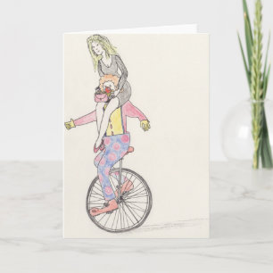 Cartão Dia de os namorados Engraçado Palhaço de Arte de C