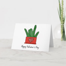 Cartão Dia de os namorados Eu Te Amo Cactus Card
