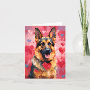 Cartão Dia de os namorados german shepherd