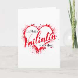 Cartão Dia de os namorados irlandês Gaeilge