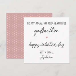 Cartão Dia de os namorados moderno e bonito para madrinha