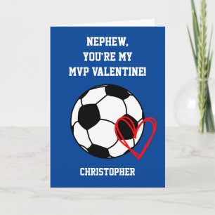 Cartão Dia de os namorados MVP de Futebol Nephew