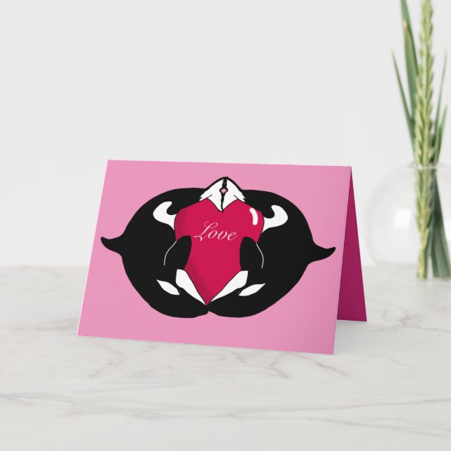 Cartão Dia de os namorados Orca (Frente)