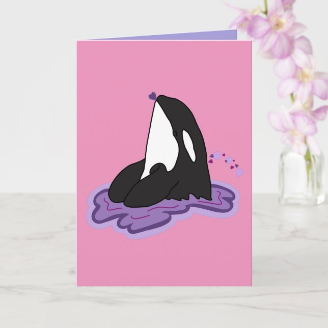 Cartão Dia de os namorados Orca (Orquídea)