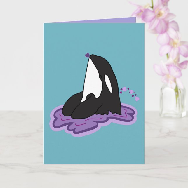 Cartão Dia de os namorados Orca (Orquídea)