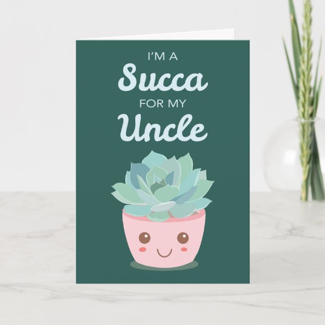 Cartão Dia de os namorados para o meu tio com o sucesso d (Frente)