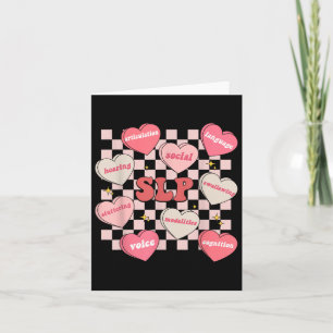 Cartão Dia de os namorados Slp Candy Heart Speech Sped