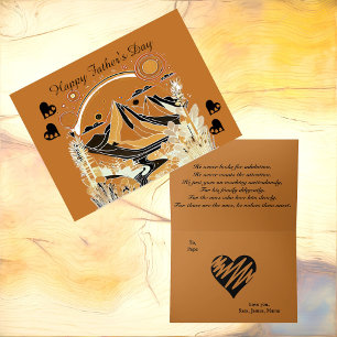 Cartão Dia de os pais abstrato Art Mountain Landscape For