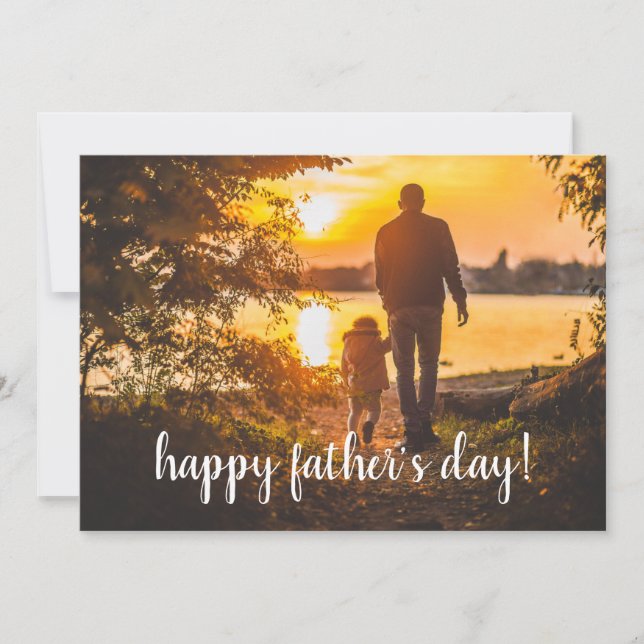 Cartão Dia de os pais adicionar sua própria foto (Frente)