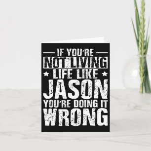 Cartão Dia de os pais Aniversário Jason Nome Forename Diz