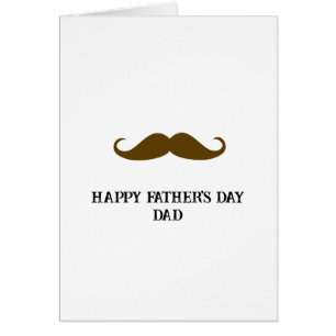 Cartão Dia de os pais Brown Mustache