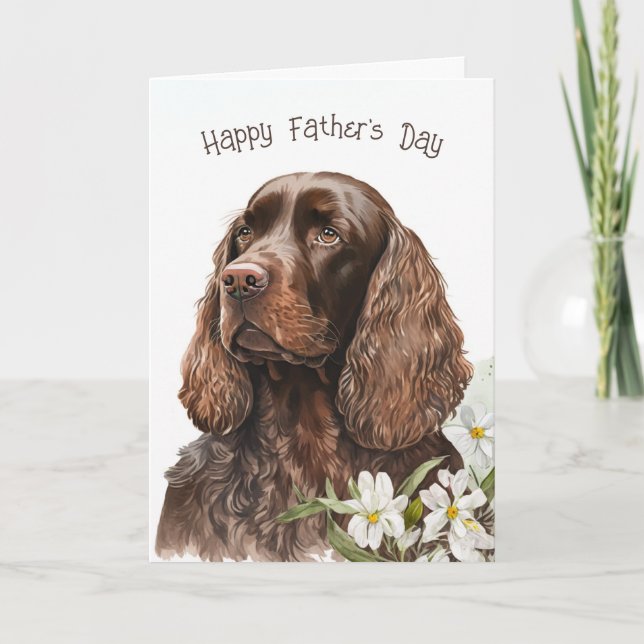 Cartão Dia de os pais Chocolate Cocker Spaniel (Frente)