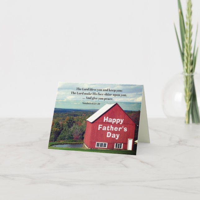 Cartão Dia de os pais Cristão Lorde Abençoe Você Bíblia V (Frente)