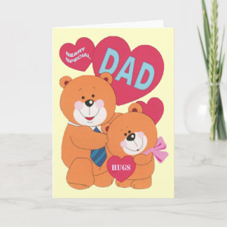 Cartão Dia de os pais da família Bear Special Pai Bear