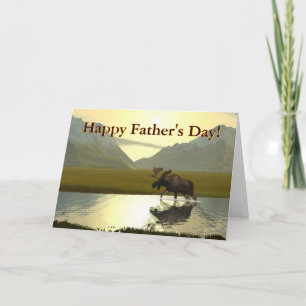 Cartão Dia de os pais de Alce Moose