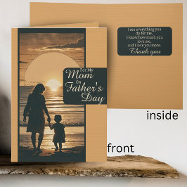 Cartão Dia de os pais de Apreciação da Mãe solteiro