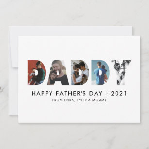 Cartão Dia de os pais de felicidade de Colagem de Fotos d