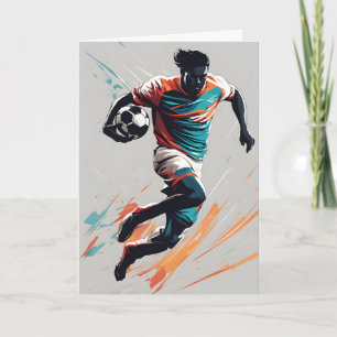 Cartão Dia de os pais de Futebol Europeu de pop