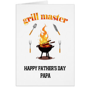 Cartão Dia de os pais de Grill Master Papa
