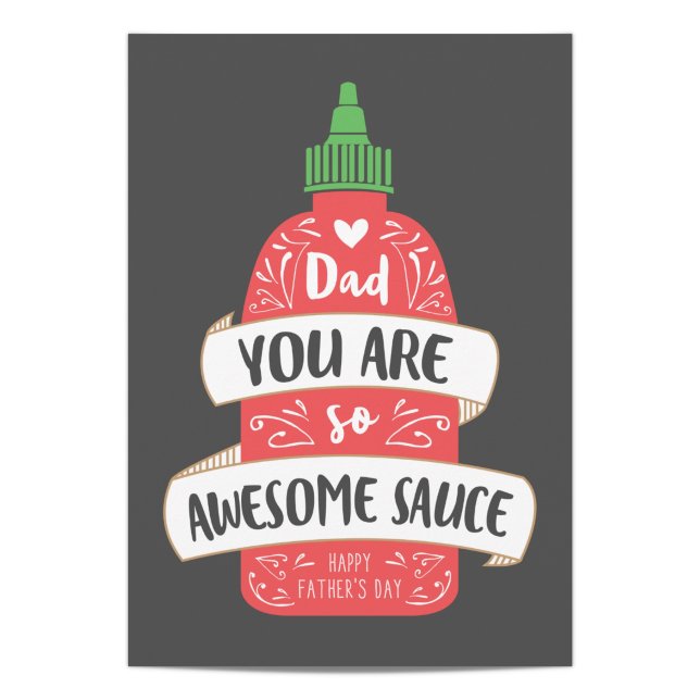 Cartão Dia de os pais de Molho Incrível (Criador carregado)