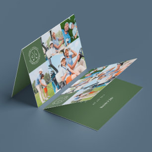 Cartão Dia de os pais de Monograma Multifotográfico de Go