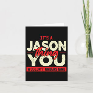 Cartão Dia de os pais de Natal Aniversário Nome Jason
