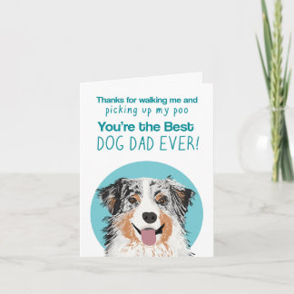 Cartão dia de os pais de Pai Aussie Dog