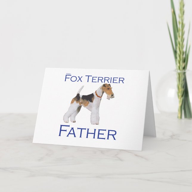 Cartão Dia de os pais de Terrier Fox (Frente)