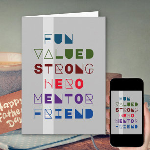 Cartão DIA DE OS PAIS de Tipografia de Definição PAI