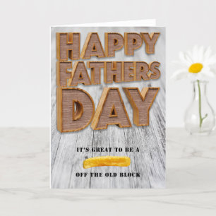 Cartão Dia de os pais Desligar O Bloco Antigo