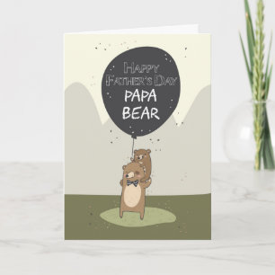 Cartão Dia de os pais, Dia de os pais Papa Urso