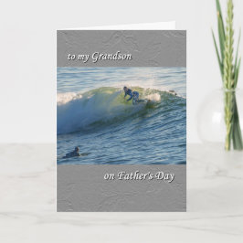 Cartão Dia de os pais do neto - Surfar