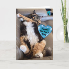 Cartão Dia de os pais Engraçado de Gato