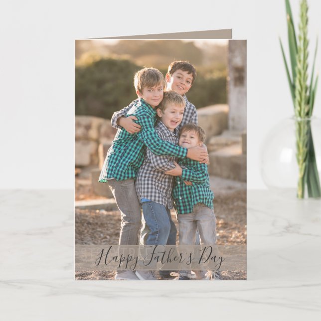 Cartão Dia de os pais Faça sua própria foto da família (Frente)