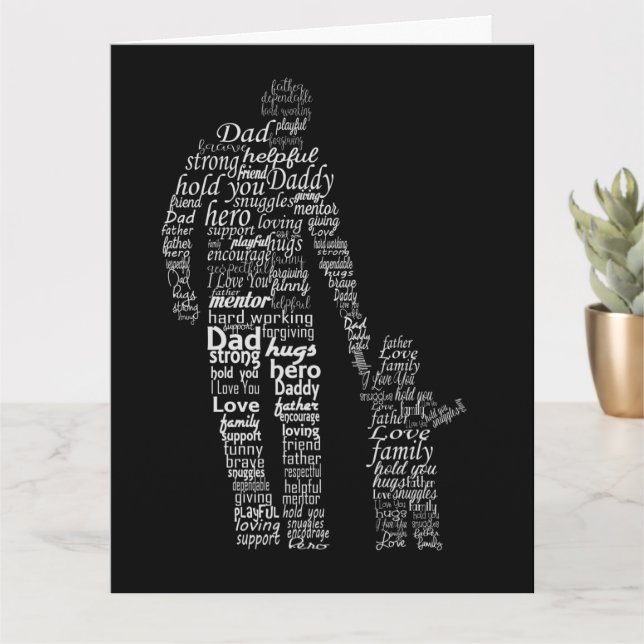 Cartão Dia de os pais feliz (Planta pequena)