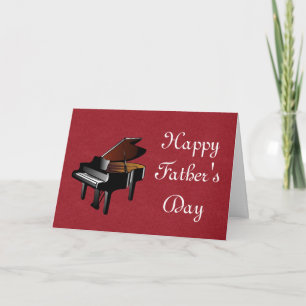 Cartão Dia de os pais feliz com pianista Pai de piano
