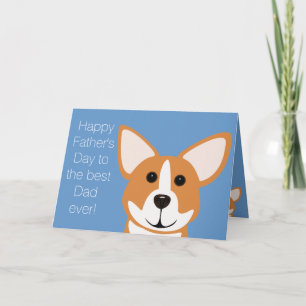 Cartão Dia de os pais Feliz da Placa de Corgi Peles