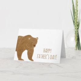 Cartão Dia de os pais Feliz do Brown Bear
