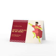 Dia de os pais Feliz do Pai do Super Herói African