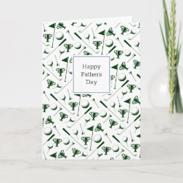 Cartão Dia de os pais Feliz, Golfe, Adicionar Pai de Mens