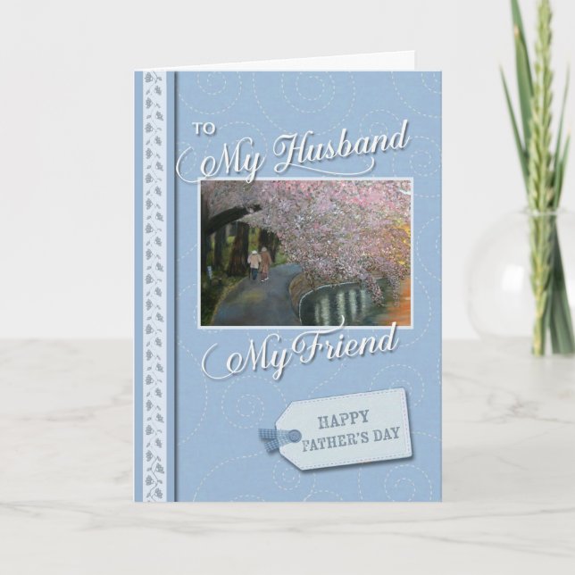 Cartão Dia de os pais feliz meu marido meu amigo (Frente)